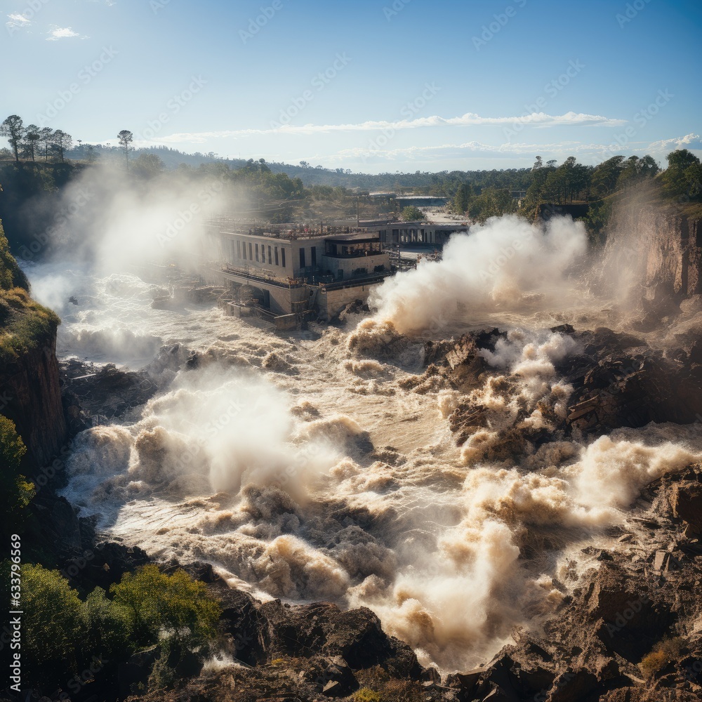 Harrowing scenes of large river floods and devastating floods.