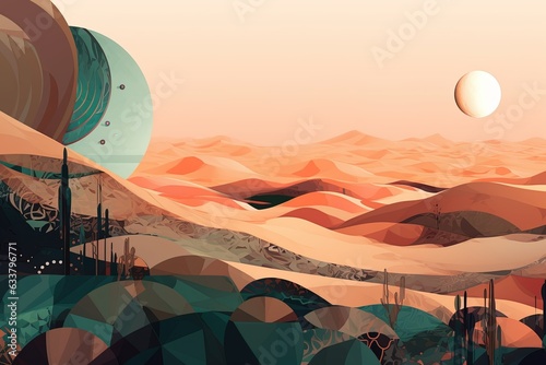 A landscape on a distant planet