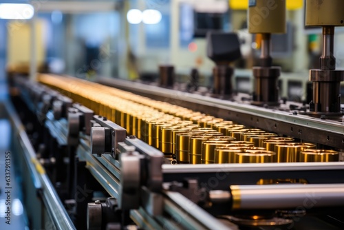 Manufacture of shells and cartridges on the assembly line of a military plant