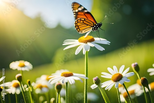 butterfly on a flower generated by AI tool