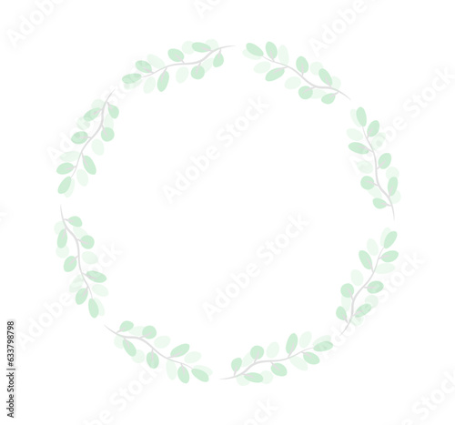 Okrągła ramka dekoracyjna z liści