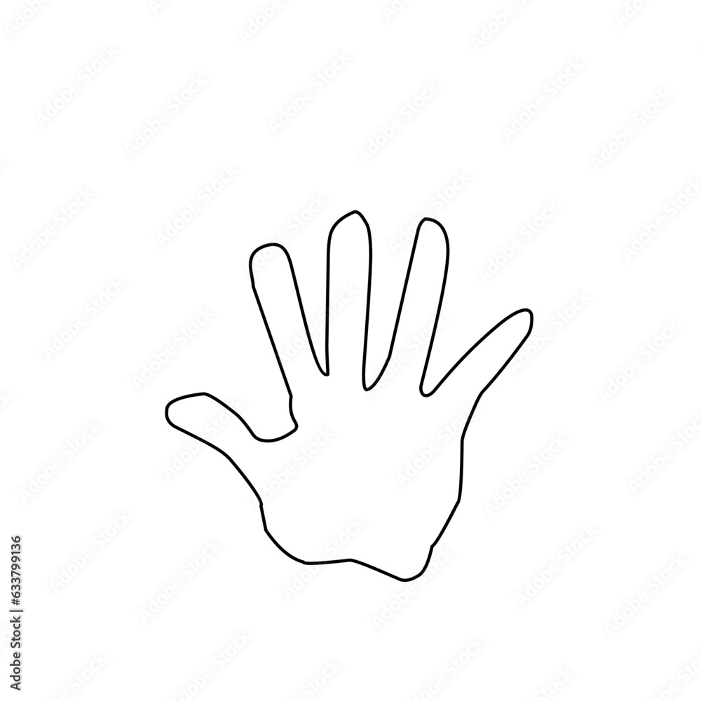 Obraz premium Handprint Outline 