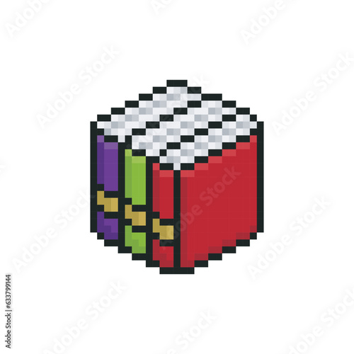 Study books, pixel art object