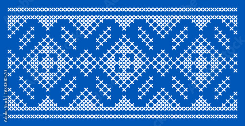 Vector illustration of Ukrainian ornament in ethnic style, identity, vyshyvanka, embroidery for print clothes, websites, banners
