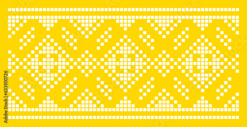 Vector illustration of Ukrainian ornament in ethnic style, identity, vyshyvanka, embroidery for print clothes, websites, banners