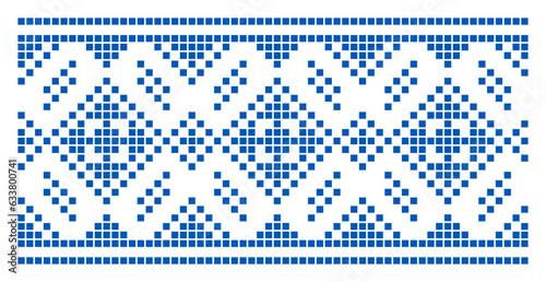 Vector illustration of Ukrainian ornament in ethnic style, identity, vyshyvanka, embroidery for print clothes, websites, banners