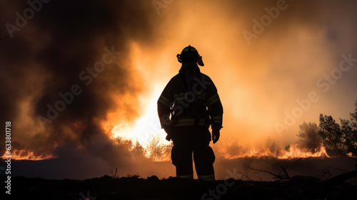 firefighter putting out fires