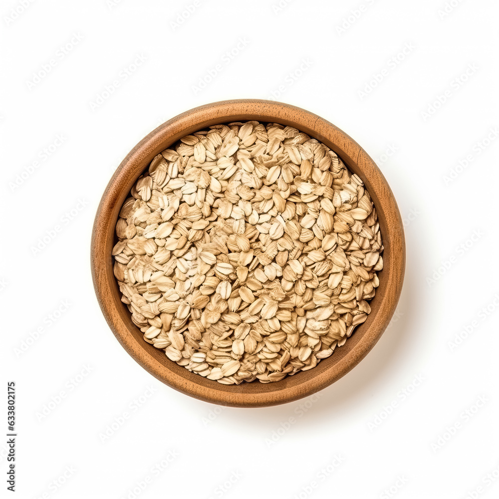 Oat Groats isolated on white background top view Oat Groats isolated on white background top view