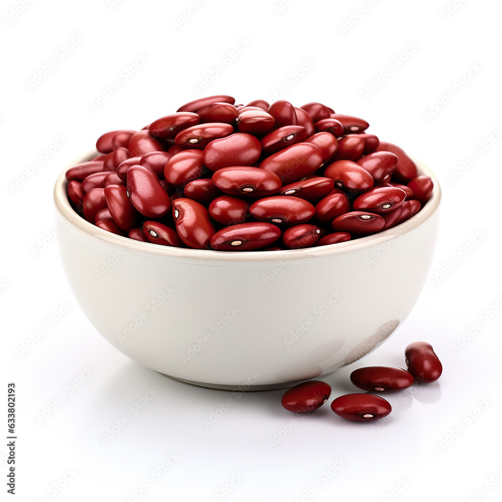 Red beans isolated on white background Red beans isolated on white background