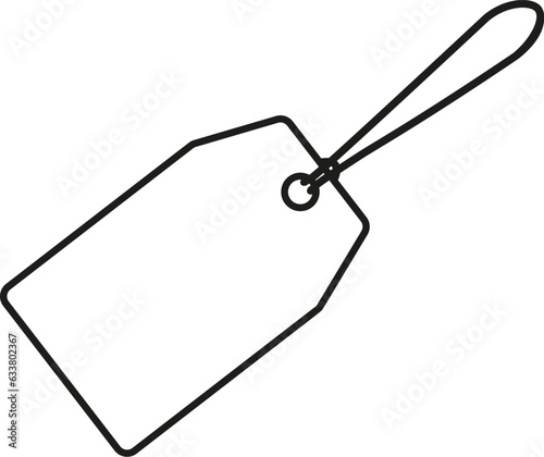 Label tag icon. Price tag. Vector. Line style.