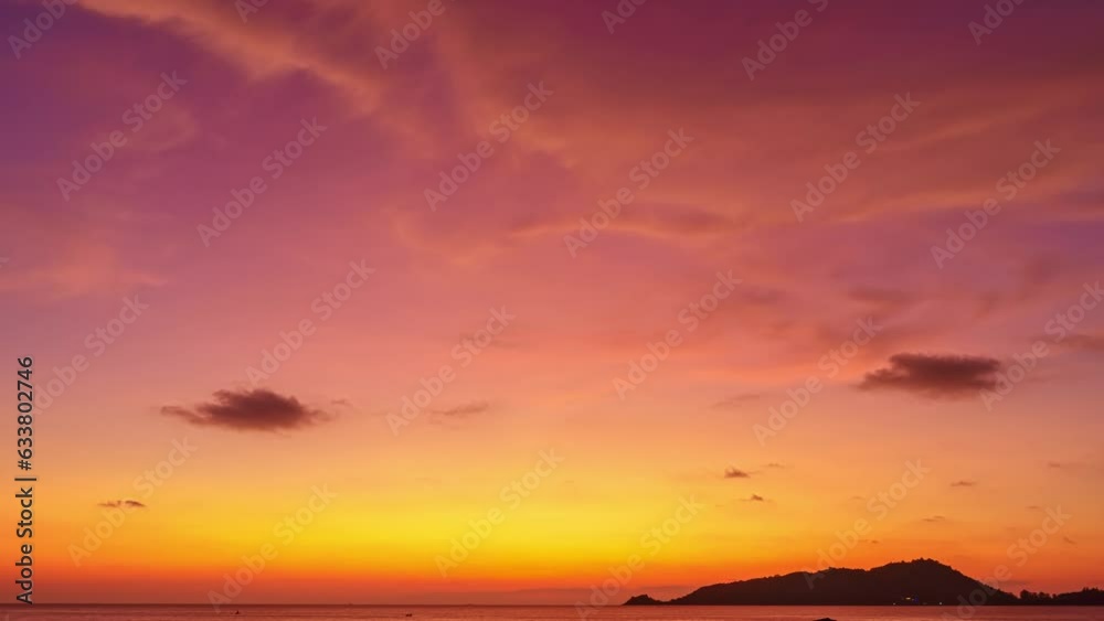 Beautiful 4K Time lapse of Majestic sunrise or sunset sky landscape,Amazing light of nature cloudscape sky and Clouds moving away rolling,Colorful sunrise cloud timelapse,Travel and nature background