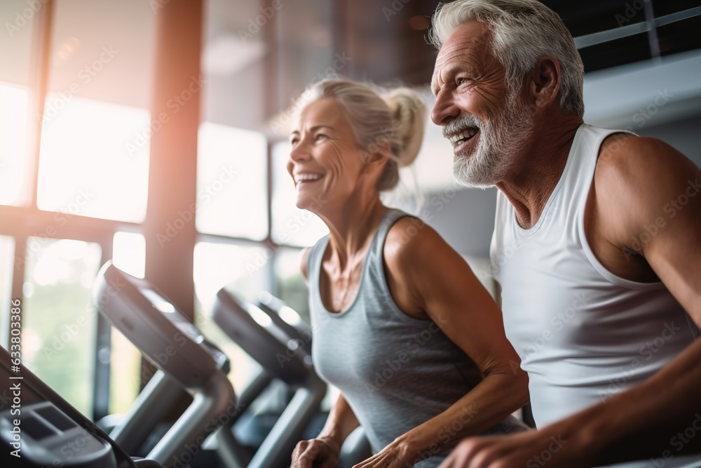 senior woman man exercise gym fitness couple sport healthy elderly health training active happy treadmill old fit mature female adult workout body vitality senior woman man exercise gym fitness couple sport healthy elderly health training active happy treadmill old fit mature female adult workout body vitality