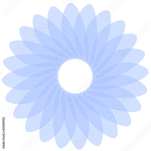 Baby Blue Translucent Mandala: Serene Symmetry in Ethereal Design