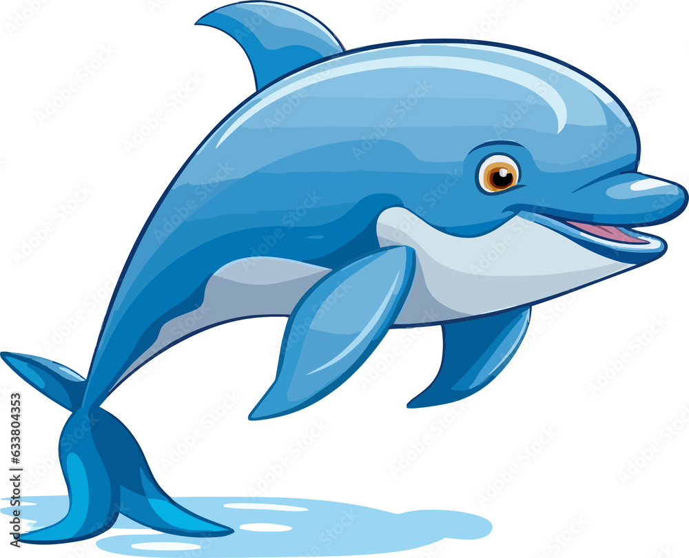 Cartoon Dolphin Illustration Cartoon Dolphin Illustration