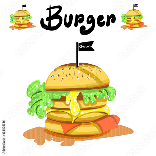 Double Cheese Hamburger and for writing messages