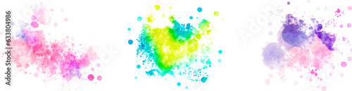 watercolor vector stains; background for title and logo