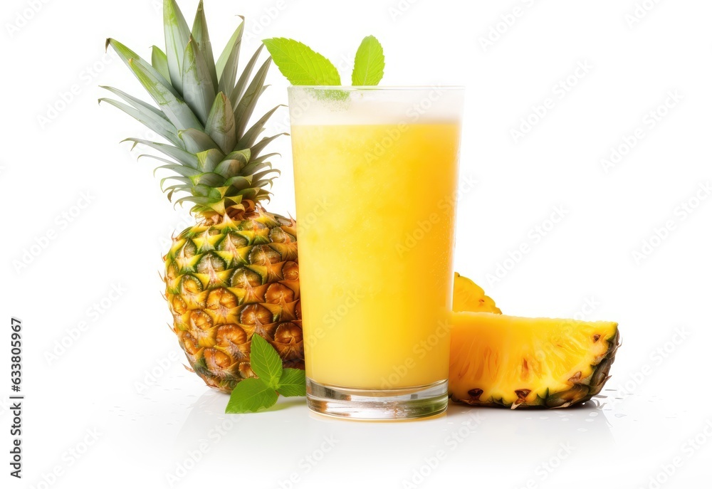 Pineapple juice isolated on white background Pineapple juice isolated on white background
