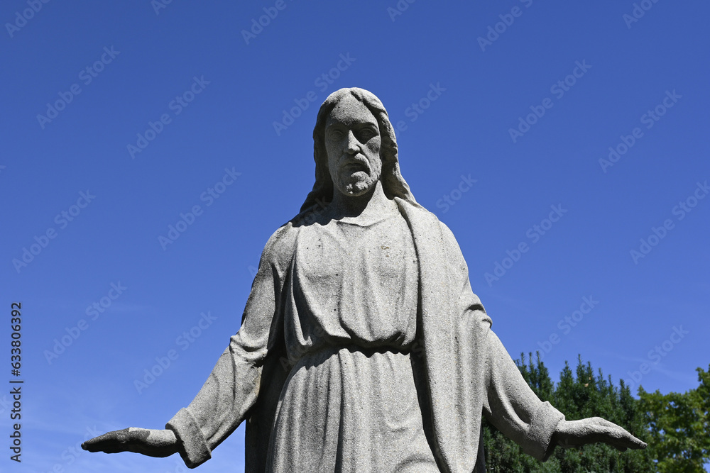 friedhof, jesus-statue