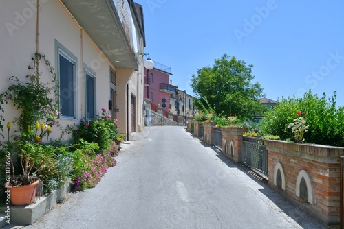 A characteristic street of a Baragiano, a medieval village in the Basilicata region, Italy. © Giambattista