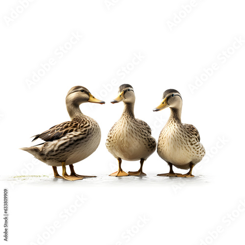 Duck isolated on white  livestock farming 