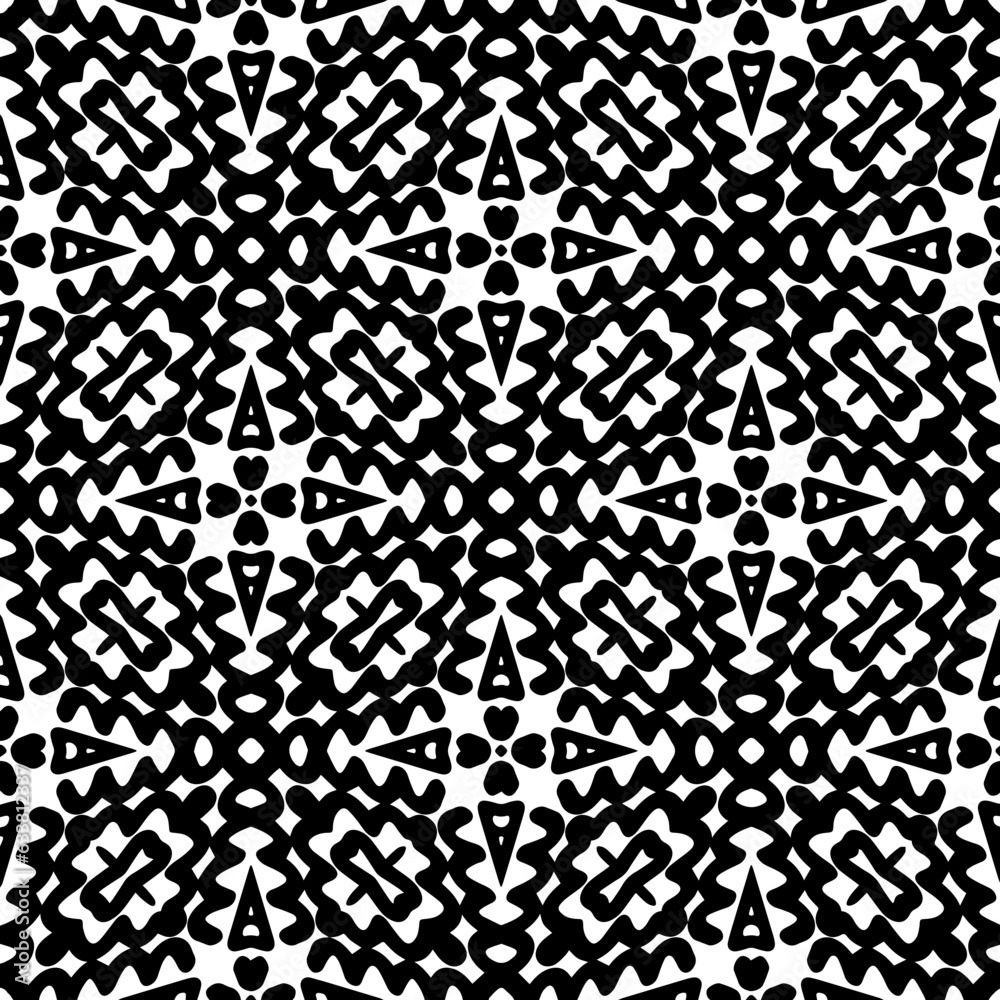 White background with black pattern. Seamless texture for fashion, textile design, on wall paper, wrapping paper, fabrics and home decor. Simple repeat pattern. White background with black pattern. Seamless texture for fashion, textile design, on wall paper, wrapping paper, fabrics and home decor. Simple repeat pattern.