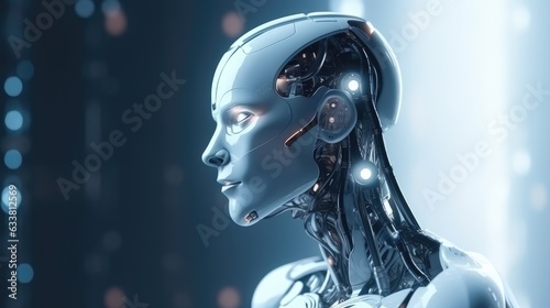 ai robot learning and technology knowledge concept, Generative AI