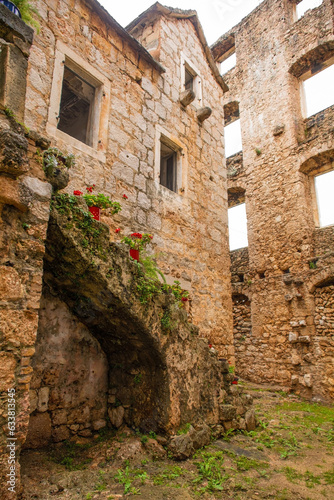 The 'House Within a House', or Kuca U Kuci, in Bol, Brac Island in Croatia. This shows the inner house. In the 19th century, a newer house was built around an existing house which was never demolished