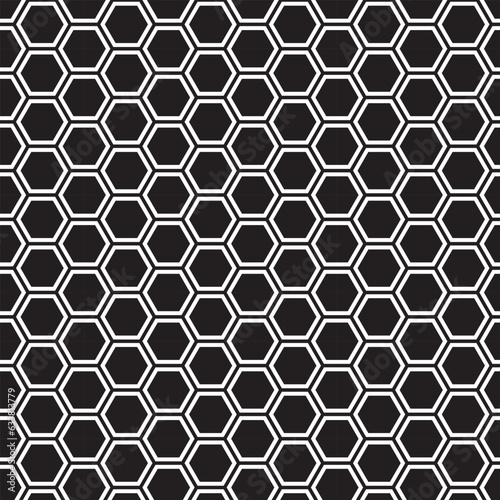 abstract black hexagon pattern art, perfect for background, wallpaper