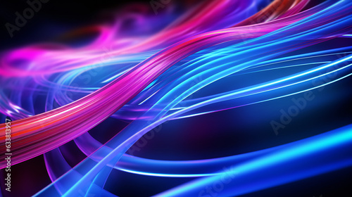 Colorful optic fiber electrical cables wires neon