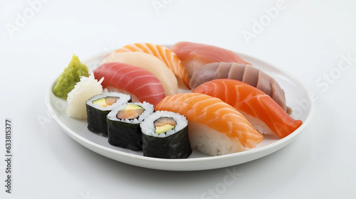 Sushi Plate - Good and tasty for menus and advertisements