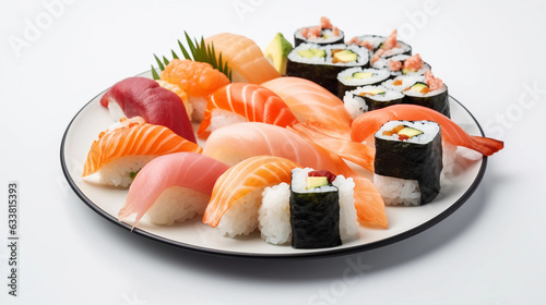 Sushi Plate - Good and tasty for menus and advertisements