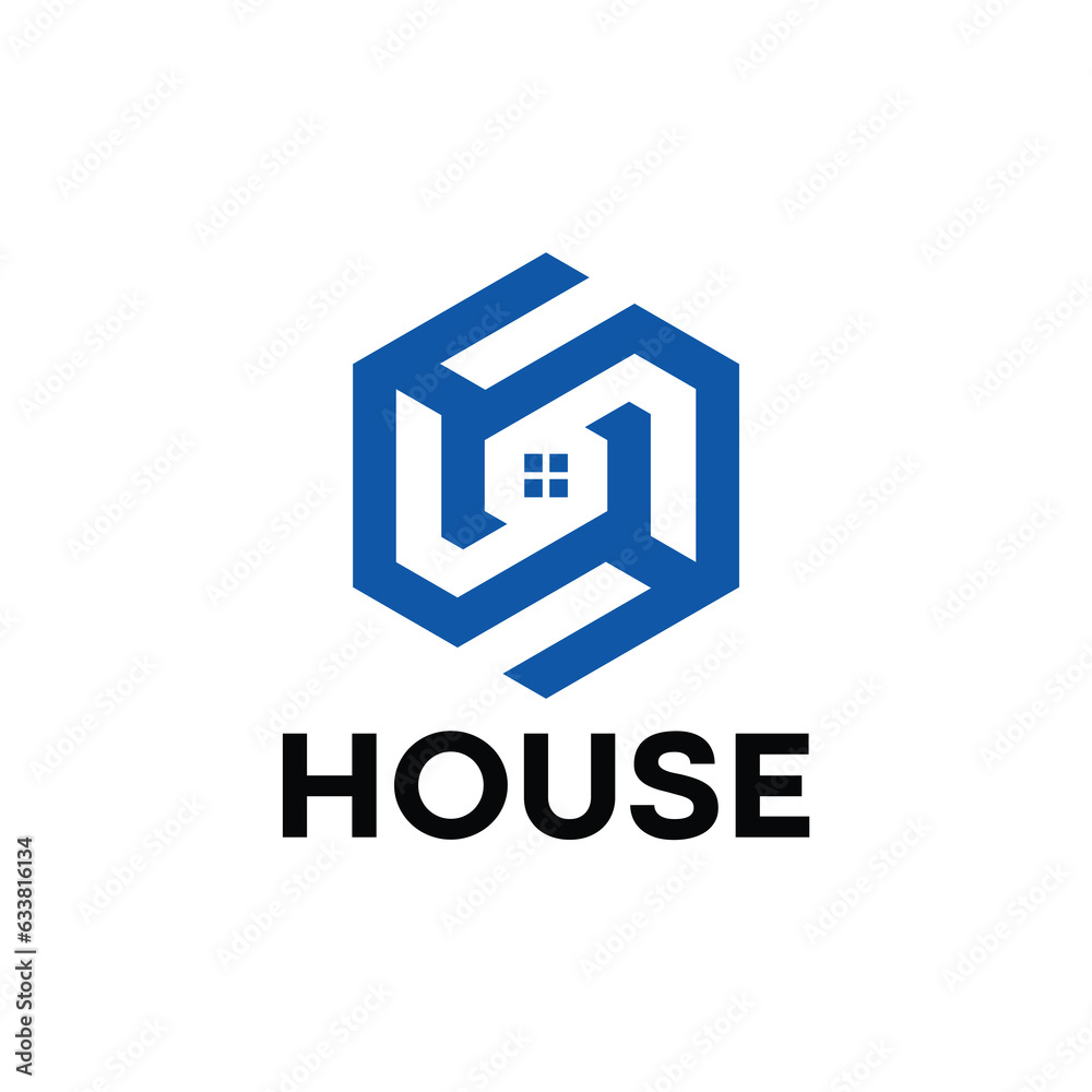 House logo with letter H abstract and modern graphic design concept for real estate brand identity House logo with letter H abstract and modern graphic design concept for real estate brand identity