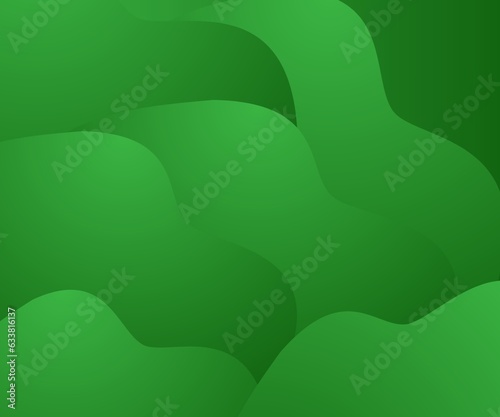 Curve wave pattern of green geometric background.