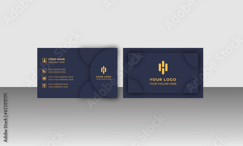 Modern creative business card and simple clean double sided template vector design