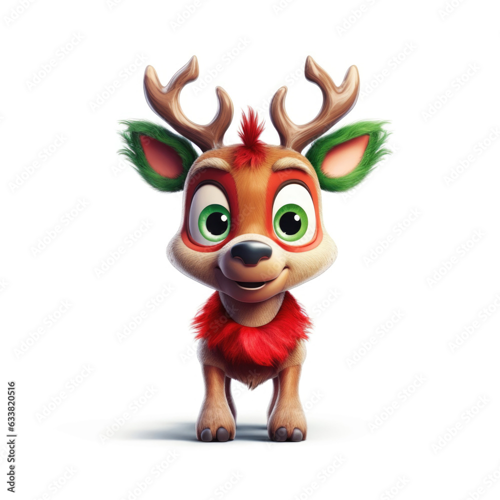 christmas funny cartoon character. Background .