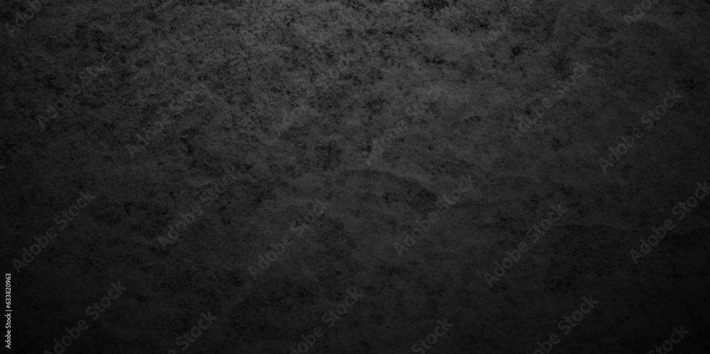 Modern dark black backdrop concrete wall, blackboard and clarkboard texture. dark concrete floor or old grunge background. black concrete wall , grunge stone texture bakground.