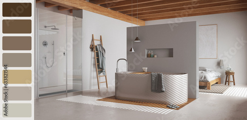 Quadro su tela Interior design scene with palette color