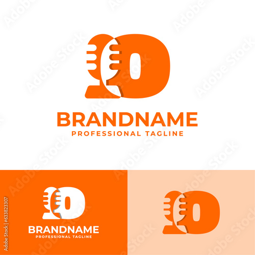 Letter O Microphone Logo, suitable for business related to Microphone with O initial.