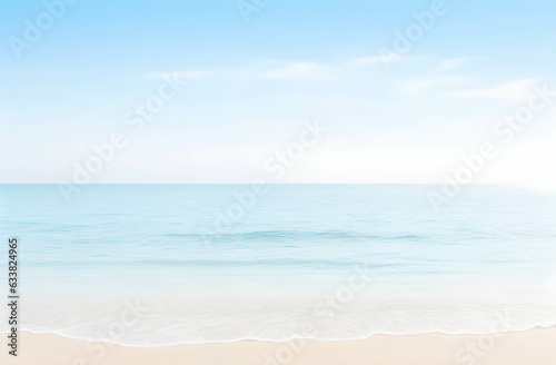 Soothing Shoreline Soft Focus Seaside Beauty with Blurred Background Relaxing and Serene Presentation Generative AI