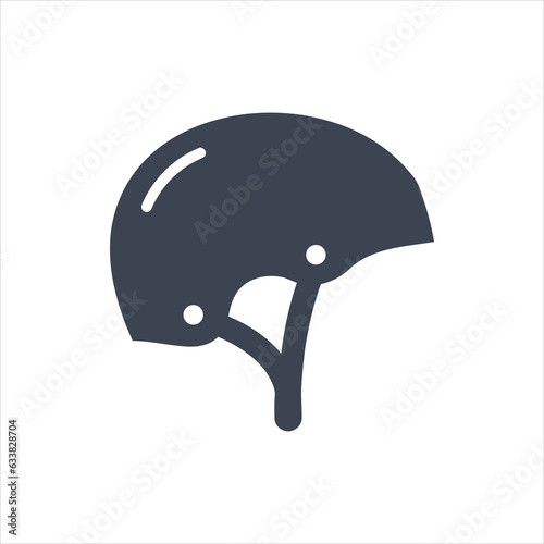 Skateboard helmet icon
