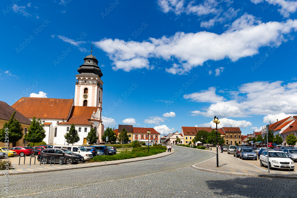 Main square of the city of Bechyne in South Bohemia Main square of the city of Bechyne in South Bohemia