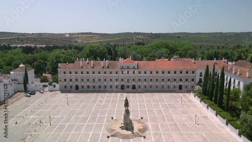 Drone footage of the Historic Ducal Palace of Vila Vicosa, Alentejo, Portugal photo