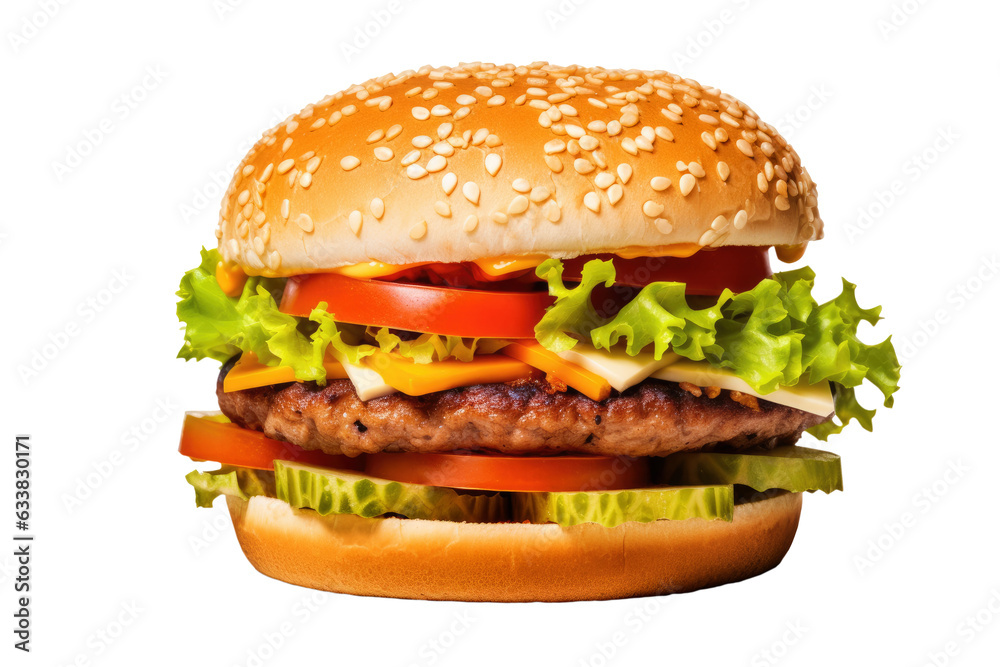 Burger On Transparent Background. PGN File. Ai Generated
Burger On Transparent Background. PGN File. Ai Generated