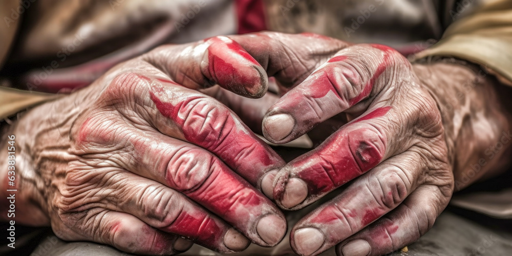 Fototapeta premium A human hand - Generative AI