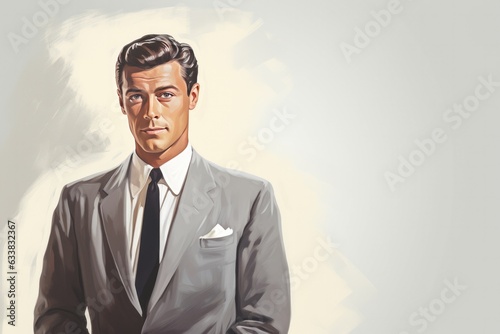 Retro 1950s Businessman wit...