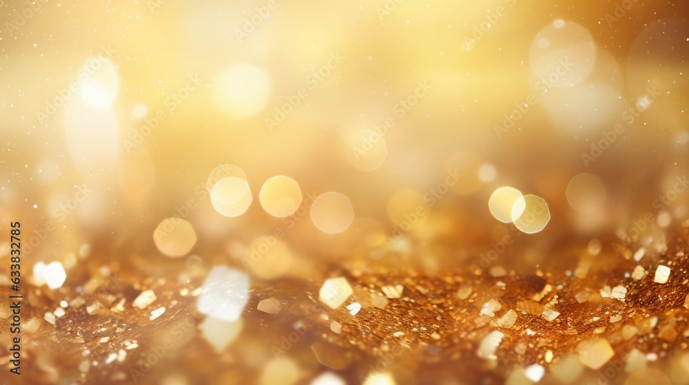 Gold glowing luxurious blurred texture background with bokeh and shimmering sparkles Gold glowing luxurious blurred texture background with bokeh and shimmering sparkles