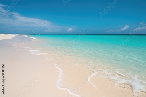 Beautiful beach with white sand and turquoise water