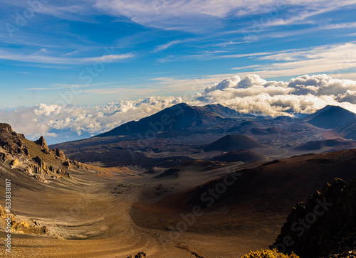 View Overlooking The Rim of Haleakala Crater, Haleakala National Park, Maui, Hawaii, USA