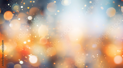 Beautiful festive bokeh and specs of light on the colorful background.
