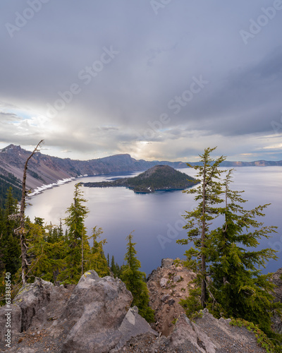 Crater Lake National Park in Southern Oregon, America, USA.